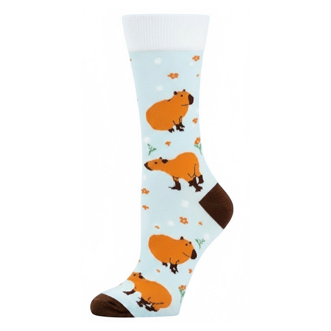 Chaussettes Capybara & Fleurs