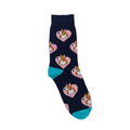 Chaussettes Corgi Noir & Cœurs