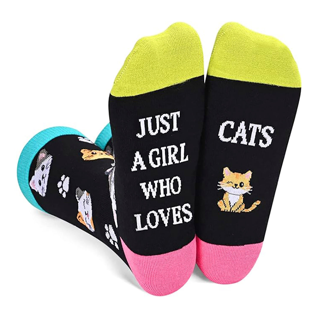 Chaussettes "Just A Girl Who Loves Cats"