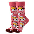 Chaussettes Vache & Fleurs de Cerisier
