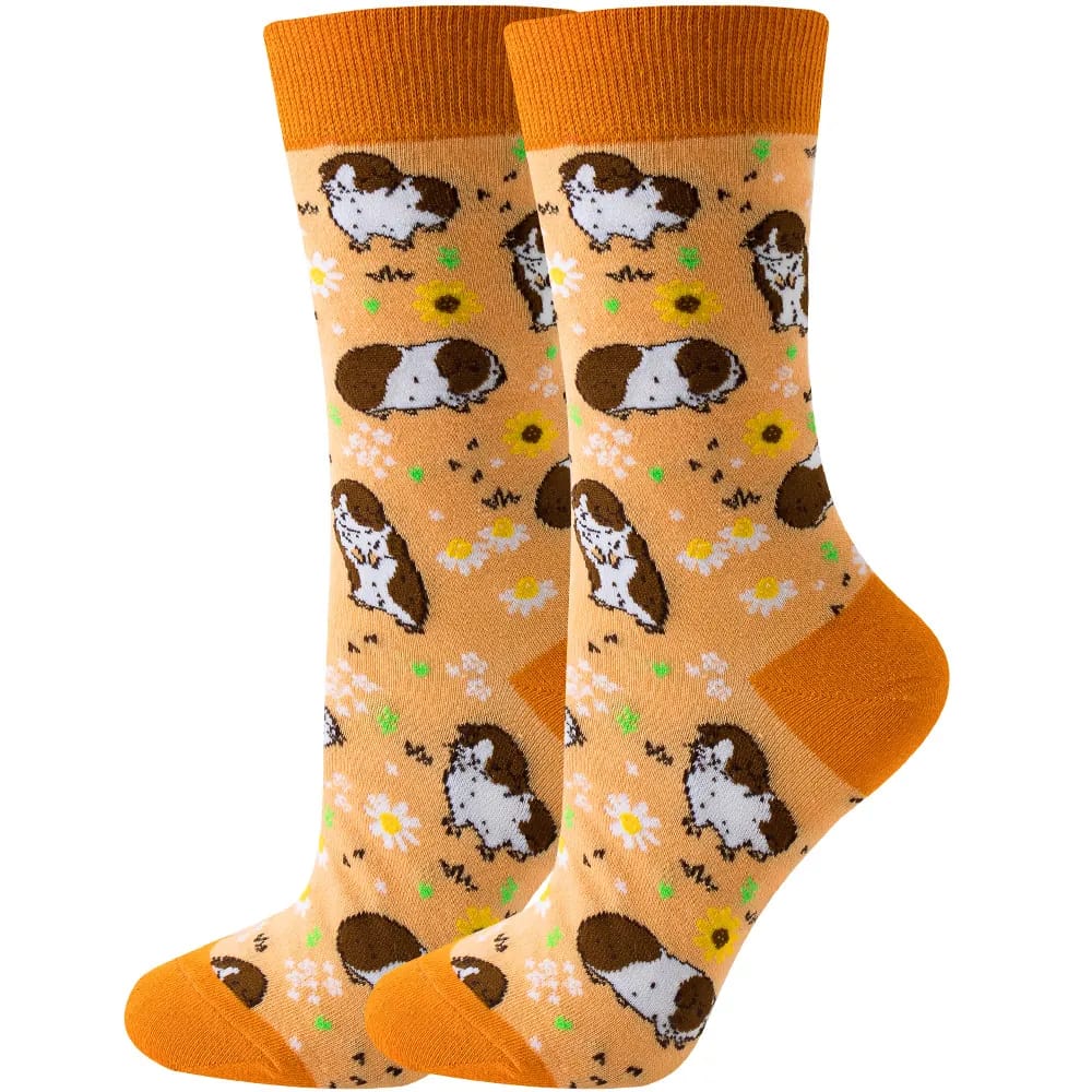 Chaussettes Cochons d'Inde & Fleurs