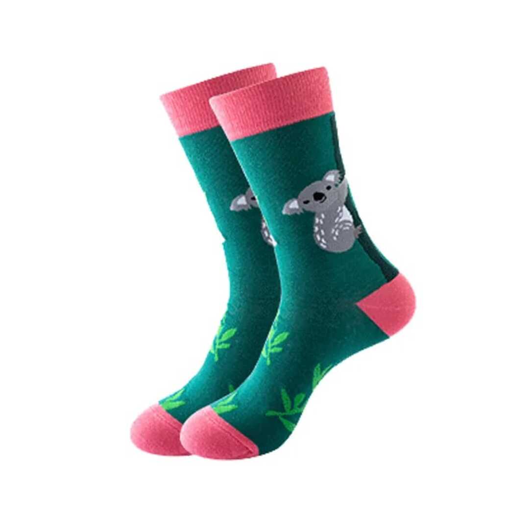 Chaussettes Koalas fond  Vert Émeraude