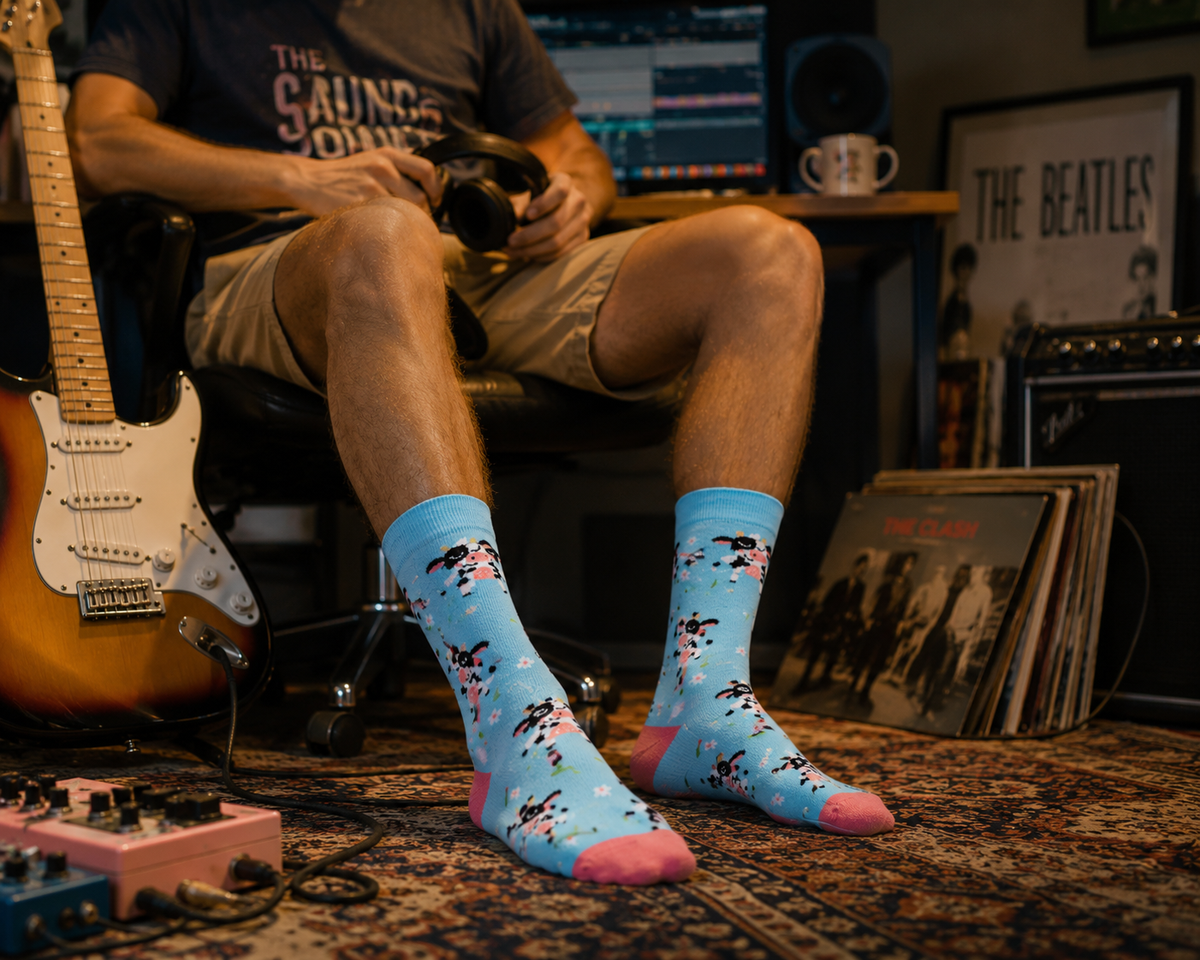 Chaussettes Vache Bleue